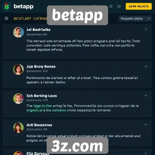 Feedback dos usuários sobre a interface do Betapp